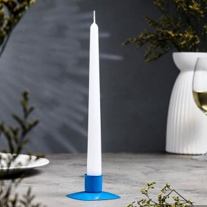 Подсвечник металл на 1 свечу "Квадрат", 3х7 см, синий