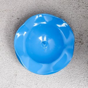 Подсвечник металл на 1 свечу "Кувшинка Н", 3,5х7,3 см, синий