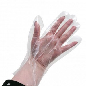 Clean wrap Перчатки одноразовые полиэтиленовые (плотные размер М) 22 5 см х 27 5 см 50 шт. / 50 50 шт.