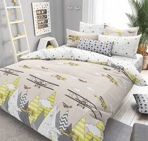 Комплект постельного белья 1,5 спальный из поплина АВИА БЕЗ комбинирования