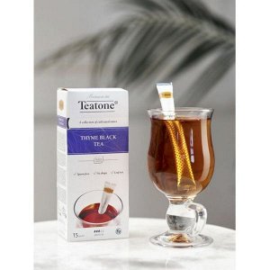 Черный чай Аромат чабреца TEATONE в стиках, 15 стиков по 1,8г