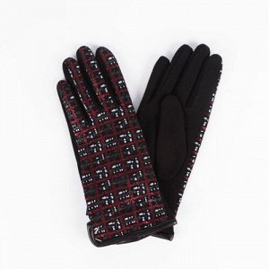 Перчатки женские цвет черный/бордовый [GLT-220-66-SUL-01/04]