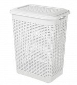 Корзина для белья, 50 л, пластик, белый, 560 х 420 х 310 мм