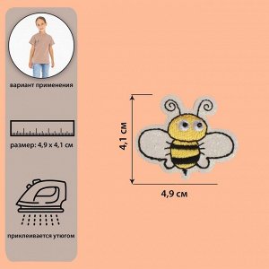 Термоаппликация «Пчела», 4,9 ? 4,1 см