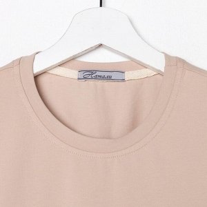 Комплект (футболка/дл.шорты) женский, цвет беж