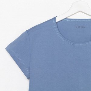 Пижама женская (футболка, шорты) KAFTAN Basic, синяя