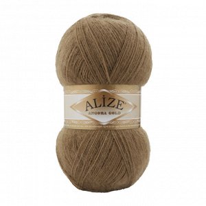 Пряжа Alize Angora Gold Ализе Ангора Голд цвет №466 тёмно-бежевый