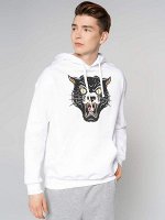 Толстовка с капюшоном - L БЕЛЫЙ
