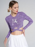 Футболка с длин.рукавом / CASUAL - XL СИРЕНЕВЫЙ