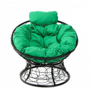 Кресло "Папасан" мини, ротанг, с зелёной подушкой, 81х68х77см