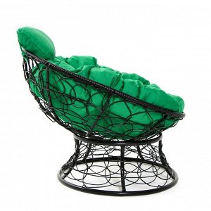 Кресло "Папасан" мини, ротанг, с зелёной подушкой, 81х68х77см
