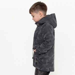 Куртка-парка для мальчика, цвет серый, рост 116 см