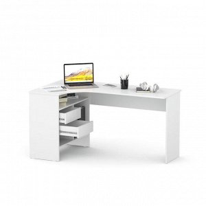 Компьютерный стол «СПм-25», 1450 ? 810 ? 740 мм, левый, цвет белый