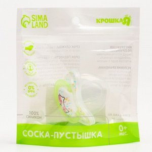 Соска-пустышка ортодонтическая, силикон, от 0 мес., с колпачком, «Кошечка»