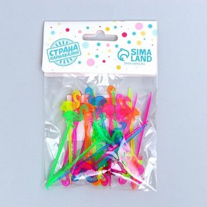 Шпажки для канапе «Фламинго», набор 24 шт., цвета МИКС