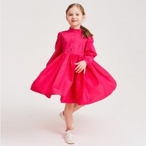 Платье для девочки MINAKU: Cotton collection цвет фуксия, рост 122