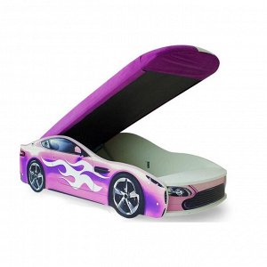 Детская кровать-машина "Бондмобиль розовый"