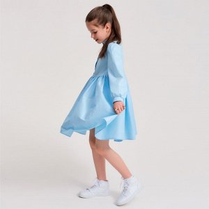 Платье для девочки MINAKU: Cotton collection, голубое, рост