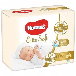 Пoдгyзнuku "Huggies" Elite Soft 0+ дo 3.5 kг, 25 шт