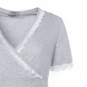 Комплект женский для беременных (пеньюар и сорочка), цвет серый
