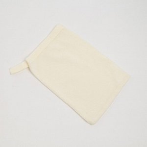 Набор для купания (полотенце уголок, рукавица) Мышка цв.Молочн. 92х96см махра, хл100%