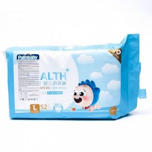 Подгузники детские Palmbaby HEALTH+ L (9-14  кг), 52 шт