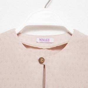 Комплект для мальчика (рубашка, шорты) MINAKU: Cotton Collection, бежевый, рост, см