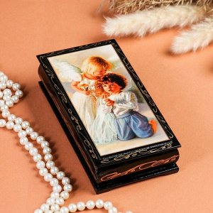 Шкатулка - купюрница «Ангелочки», 8,5?17  см, лаковая миниатюра