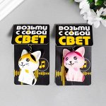 Фонарик свет, звук &quot; Котёночек&quot;МИКС 3,8х3,6х5,7 см