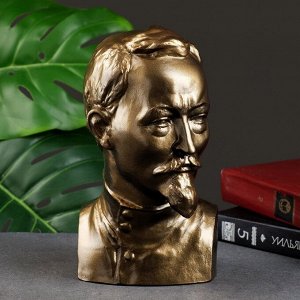 Бюст «Дзержинский», гипс, фигурка под бронзу, 12x22x8 см