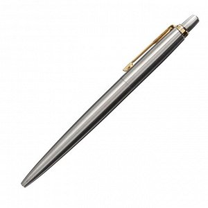 Ручка гелевая Parker Jotter Core K694 Stainless Steel GT, корпус из нержавеющей стали, 0.7 мм, чёрные чернила