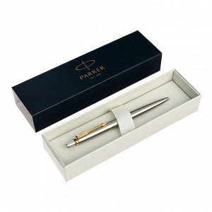 Ручка гелевая Parker Jotter Core K694 Stainless Steel GT, корпус из нержавеющей стали, 0.7 мм, чёрные чернила