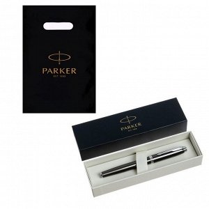 Ручка перьевая Parker IM Core F321 Dark Espresso CT F, корпус из нержавеющей стали, синие чернила, В ПОДАРОЧНОМ ПАКЕТЕ