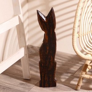 Сувенир «Кошка с бабочками и сердечком на ошейнике», 60x12x6 см, дерево