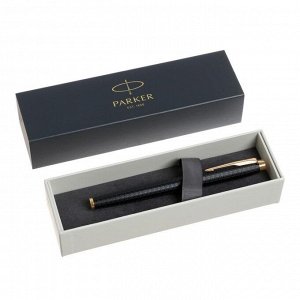 Ручка-роллер Parker IM Premium T323 Black GT F, 0.5 мм, корпус из алюминия, чёрные чернила, В ПОДАРОЧНОМ ПАКЕТЕ