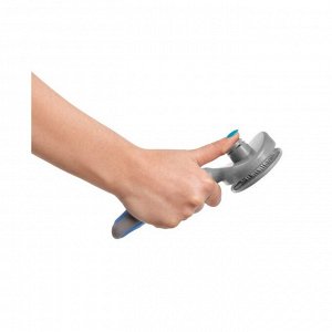 Щетка-пуходёрка Bradex с кнопкой для очищения, 21x10 см, голубая