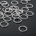 Кольцо соединительное из нержавеющей стали, 1,5*1,5см (набор 100шт), цвет серебро