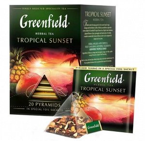 Чай в пирамидках фруктовый Greenfield Tropical Sunset, 20 шт
