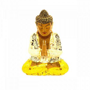 Фигурка деревянная Будда медитирующий дерево Суар 42см-32см
