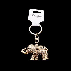 Оберег брелок Слон символ процветания и изобилия 11см металл под золото