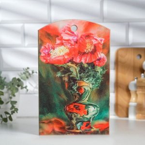 Доска сувенирная "Цветы " 18х30 см