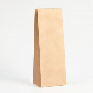 Пакет крафт бумажный, фасовочный, прямоугольное дно, 12 х 8 х 33 см, 50 г/м2