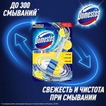 Сменный гигиенический блок для очищения унитаза, Domestos Лимон, 40 г