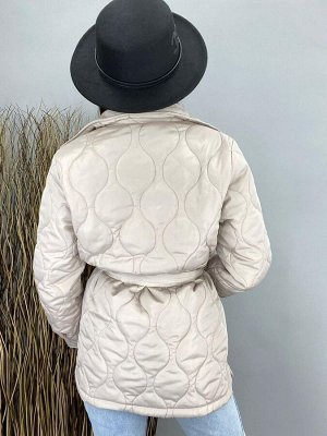 Женская Одежда 14501 "Однотон - Волнистый Узор" Молочная