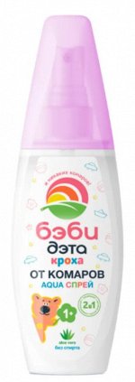Спрей БЭБИ-ДЭТА Кроха AQUA детский 2 в 1, 100 мл