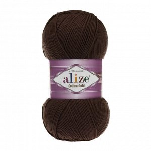 Пряжа Alize Cotton Gold Ализе Коттон Голд цвет №26 коричневый