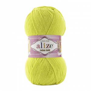 Пряжа Alize Cotton Gold Ализе Коттон Голд цвет №668 лимонный