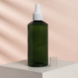 Бутылочка для xранения, с распылителем, 200 мл, цвет зелёный/белый