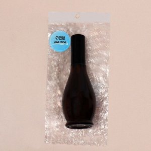 Бутылочка для хранения «Style», с распылителем, 100 мл, цвет коричневый/чёрный