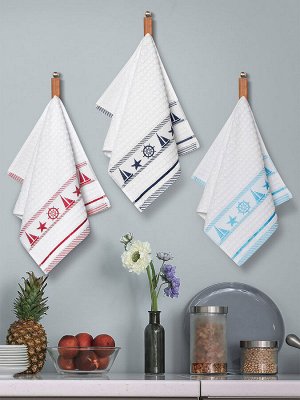 Кухонные полотенца махровые  жаккард sail 30x50 см 1/3